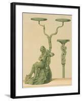 Candelabra with Bronze Faun, from the Houses and Monuments of Pompeii-Fausto and Felice Niccolini-Framed Giclee Print