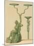 Candelabra with Bronze Faun, from the Houses and Monuments of Pompeii-Fausto and Felice Niccolini-Mounted Giclee Print