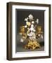 Candelabra with Gardener Girl Decorated with Flowers, 1752-null-Framed Giclee Print
