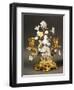 Candelabra with Gardener Girl Decorated with Flowers, 1752-null-Framed Giclee Print