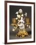 Candelabra with Gardener Girl Decorated with Flowers, 1752-null-Framed Giclee Print