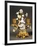 Candelabra with Gardener Girl Decorated with Flowers, 1752-null-Framed Giclee Print