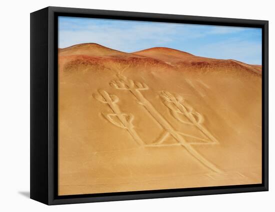 Candelabro de Paracas Geoglyph, Paracas National Reserve, Ica Region, Peru, South America-Karol Kozlowski-Framed Stretched Canvas