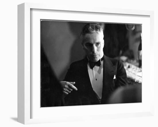 Candid Portrait of Actor/Director Charlie Chaplin in Evening Clothes-Alfred Eisenstaedt-Framed Photographic Print