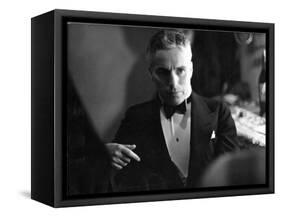 Candid Portrait of Actor/Director Charlie Chaplin in Evening Clothes-Alfred Eisenstaedt-Framed Stretched Canvas