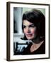 Candid Portrait of Former First Lady Jackie Kennedy in Her Georgetown Living Room-George Silk-Framed Premium Photographic Print