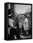 Candidate John Kennedy, Wife Jacqueline and Daughter Caroline, Walk with Dog on Election Day-Paul Schutzer-Framed Stretched Canvas