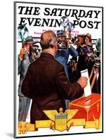 "Candidate Voting," Saturday Evening Post Cover, November 7, 1936-Edgar Franklin Wittmack-Mounted Giclee Print