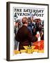 "Candidate Voting," Saturday Evening Post Cover, November 7, 1936-Edgar Franklin Wittmack-Framed Giclee Print