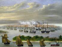 Argentinian Fleet in Channel of Paso De La Patria, April 23, 1866-Candido Lopez-Giclee Print