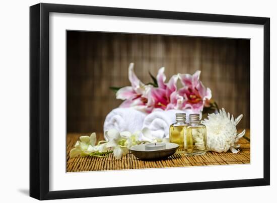 Candle and Massage Oil-psphotography-Framed Photographic Print