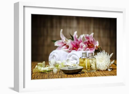 Candle and Massage Oil-psphotography-Framed Photographic Print