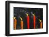 Candle burning at temple, Hanshan, Xinshi, Zhejiang Province, China-Keren Su-Framed Photographic Print