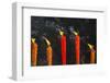 Candle burning at temple, Hanshan, Xinshi, Zhejiang Province, China-Keren Su-Framed Photographic Print