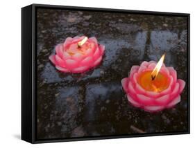 Candle Floating in Dafo Temple, Leshan, Sichuan, China-Porteous Rod-Framed Stretched Canvas