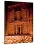 Candle Lit Courtyard of the Treasury (Al Khazneh), Petra (Unesco World Heritage Site), Jordan-Michele Falzone-Stretched Canvas