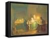 Candlelit Interior-Johannes Rosiere-Framed Stretched Canvas