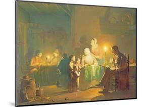 Candlelit Interior-Johannes Rosiere-Mounted Giclee Print