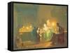 Candlelit Interior-Johannes Rosiere-Framed Stretched Canvas