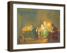 Candlelit Interior-Johannes Rosiere-Framed Giclee Print