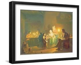 Candlelit Interior-Johannes Rosiere-Framed Giclee Print