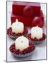 Candles and Cranberries in Tart Tins-null-Mounted Photographic Print