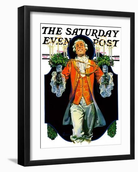 "Candles for Christmas," Saturday Evening Post Cover, December 14, 1929-Elbert Mcgran Jackson-Framed Giclee Print