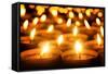 Candles Glowing in the Dark-Smileus-Framed Stretched Canvas