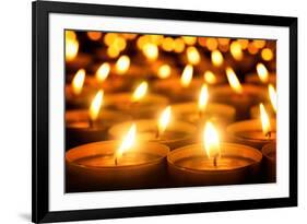 Candles Glowing in the Dark-Smileus-Framed Photographic Print