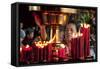 Candles In Longshan Temple Taipei-Charles Bowman-Framed Stretched Canvas