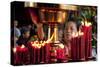 Candles In Longshan Temple Taipei-Charles Bowman-Stretched Canvas