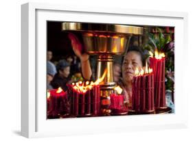 Candles In Longshan Temple Taipei-Charles Bowman-Framed Photographic Print