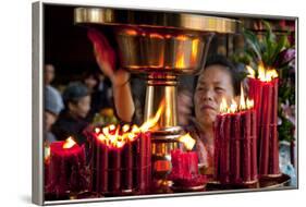 Candles In Longshan Temple Taipei-Charles Bowman-Framed Photographic Print