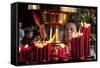 Candles In Longshan Temple Taipei-Charles Bowman-Framed Stretched Canvas