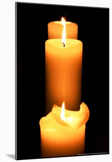 Candles in the Darkness-null-Mounted Poster