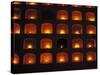 Candles Light the Graves of Niches in the Cemetary, Oaxaca, Mexico-Judith Haden-Stretched Canvas