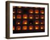 Candles Light the Graves of Niches in the Cemetary, Oaxaca, Mexico-Judith Haden-Framed Photographic Print