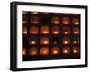 Candles Light the Graves of Niches in the Cemetary, Oaxaca, Mexico-Judith Haden-Framed Photographic Print