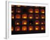 Candles Light the Graves of Niches in the Cemetary, Oaxaca, Mexico-Judith Haden-Framed Photographic Print