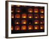 Candles Light the Graves of Niches in the Cemetary, Oaxaca, Mexico-Judith Haden-Framed Photographic Print