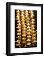 Candles, Wesak (Buddha's birthday, awakening and nirvana) celebration at the Great Buddhist Temple-Godong-Framed Photographic Print