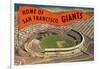 Candlestick Park, Giant's Pennant, San Francisco, California-null-Framed Art Print