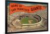 Candlestick Park, Giant's Pennant, San Francisco, California-null-Framed Art Print