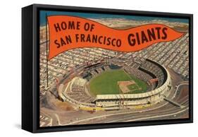 Candlestick Park, Giant's Pennant, San Francisco, California-null-Framed Stretched Canvas