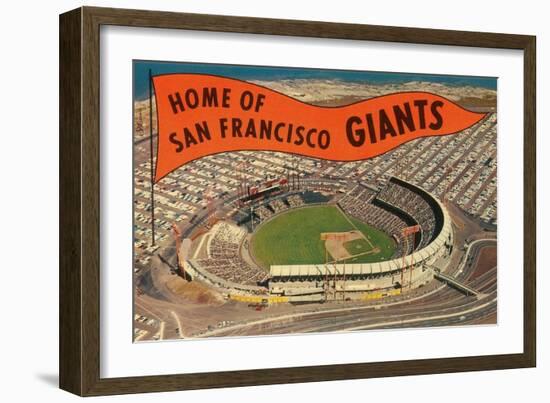 Candlestick Park, Giant's Pennant, San Francisco, California-null-Framed Art Print