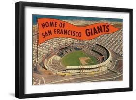 Candlestick Park, Giant's Pennant, San Francisco, California-null-Framed Art Print