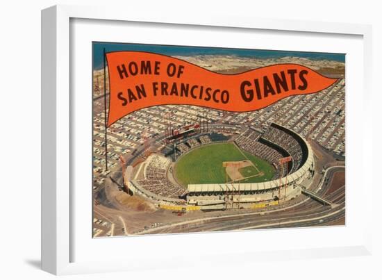 Candlestick Park, Giant's Pennant, San Francisco, California-null-Framed Art Print