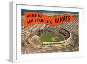 Candlestick Park, Giant's Pennant, San Francisco, California-null-Framed Art Print