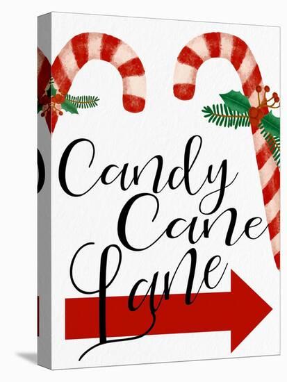 Candy Cane Lane-Ann Bailey-Stretched Canvas