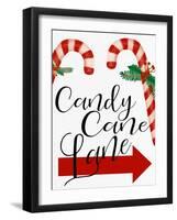 Candy Cane Lane-Ann Bailey-Framed Art Print